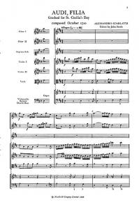 Alessandro Scarlatti: Audi Filia (Vocal Score)