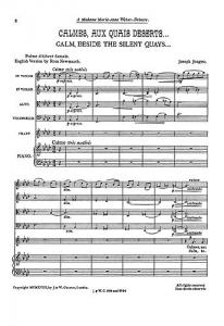 Jongen, J Calmes, Aux Quais Deserts Voice/String 4tet Score And Parts