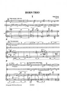 Hugh Wood: Horn Trio Op.29 (Score/Parts)