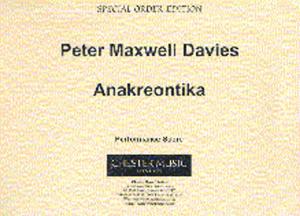 Peter Maxwell Davies: Anakreontika (Parts)