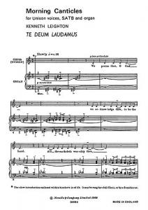 Kenneth Leighton: Te Deum Morning Canticles