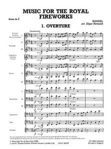 G.F. Handel: Music For The Royal Fireworks (Brass Ensemble Score)