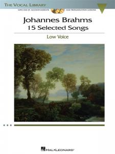 Johannes Brahms: 15 Selected Songs - Low Voice (Book & CD)