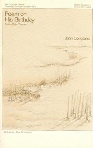 John Corigliano: Poem On His Birthday Solo (Vocal Score)
