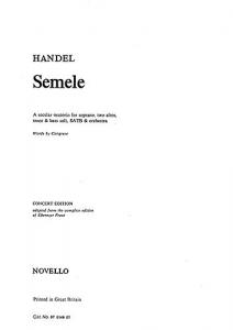 Handel: Semele (Abridged Edition)- Vocal Score