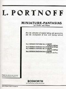 Leo Portnoff: Russian Fantasia No.4 E Minor For Violin And Piano