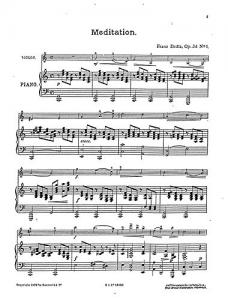 Franz Drdla: Meditation For Violin And Piano Op.34 No.1
