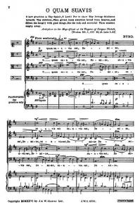 William Byrd: O Quam Suavis (Collins) Satb (L)