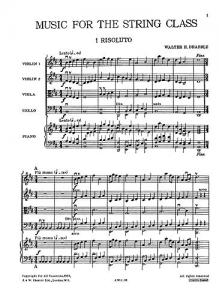 Drabble, W Music For The Music String Class Score And Parts