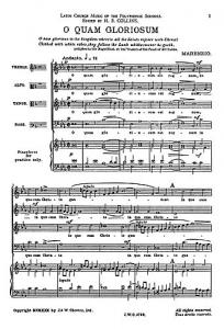 Marenzio: O Quam Gloriosum for SATB Chorus