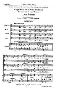 W.S. Lloyd Webber: Magnificat and Nunc Dimittis In E Minor