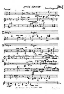 Thea Musgrave: String Quartet (Parts)