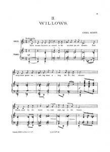 Cyril Scott: Two Poems Op24 Voice/Piano (No.1-voices Of Vision, No.2 Willows)