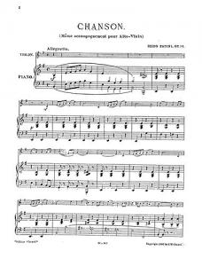 Guido Papini: Chanson For Violin And Piano Op.57