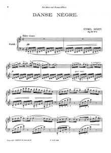 Scott: Danse Negre Op.58 No. 5 for Piano