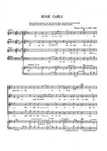 Tallis, T Euge Caeli Satb (From Chester Motet Book 2-english)