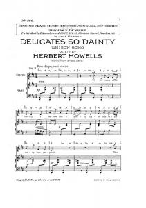 Herbert Howells: Delicates So Dainty