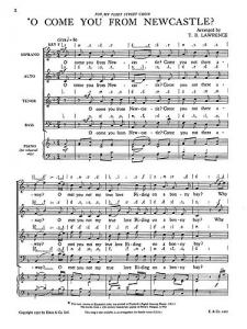 Lawrence, Tb O Come You From Newcastle Satb/Piano (For Rehearsal Only)