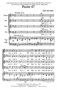 John Ness Beck: Psalm 67