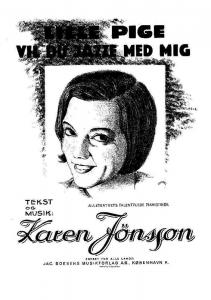 Karen Jønsson: Lille Pige Vil Du Jazze Med Mig