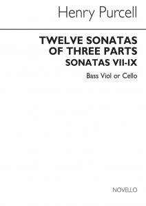 Henry Purcell: 12 Sonatas Of Three Parts - Sonatas 7-9 (Cello/Double Bass Part)