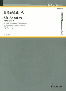 Six Sonatas - for treble recorder and basso continuo Op. 1, Vol. 1