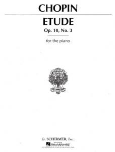 Frederic Chopin: Etude In E Major Op.10 No.3