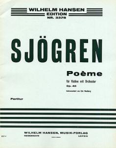 Emil Sjögren: Poeme For Violin And Orchestra Op.40 (Score)