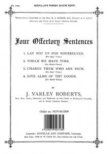 J. Varley Roberts: Four Offertory Sentences Satb/Organ