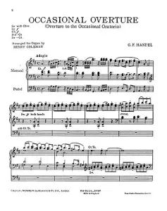 G. F. Handel: Overture To The Occasional Oratorio (Organ)