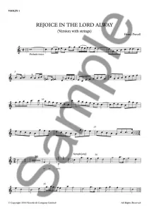 Henry Purcell: Rejoice In The Lord Alway (Version With Strings) - Parts