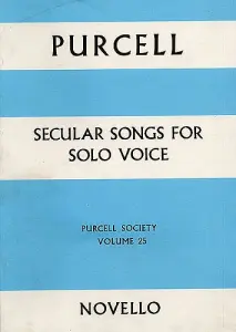 Purcell Society Volume 25 - Secular Songs For Solo Voice