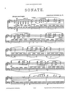 Christian Sinding: Piano Sonata In B Minor Op.91