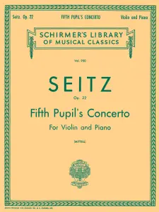 Friedrich Seitz: Pupil's Violin Concerto No.5 In D Op.22 (Violin/Piano)