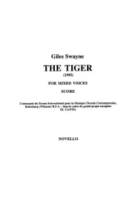 Swayne: The Tiger Op. 68