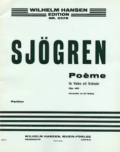 Emil Sj&ouml;gren: Poeme For Violin And Orchestra Op.40 (Score)
