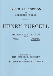 Henry Purcell: Fifteen Songs And Airs - Set 2 (Contralto Or Baritone)