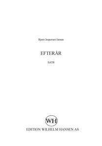 Bjørn Jespersen: Efterår (SATB)