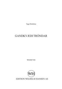 Vagn Holmboe: Gandkvædi Tróndar (SATB)