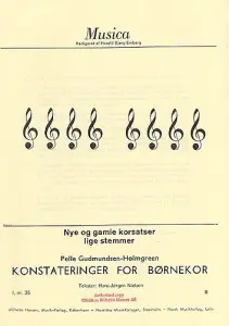 Pelle Gudmundsen-Holmgreen: Konstateringer For Bornekor
