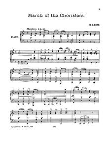 Butt, Wd March Of The Choristers Piano