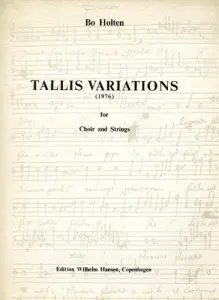Bo Holten: Tallis Variations (Score)