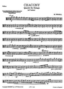 Henry Purcell: Chacony In G Minor For Strings (Parts)