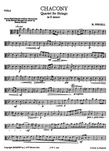 Henry Purcell: Chacony In G Minor For Strings (Parts)