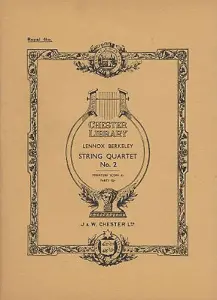 Lennox Berkeley: String Quartet No.2 Op.15 (Miniature Score)