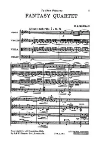 E.J. Moeran: Fantasy Quartet (Miniature Score)