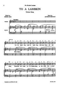 Baynon: To A Lambkin for Unison Chorus