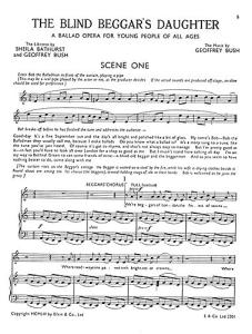 Geoffrey Bush: Blind Beggar's Daughter (Vocal Score)