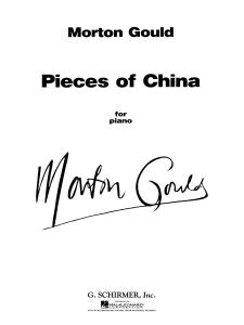 Morton Gould: Pieces Of China For Piano