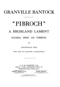 Bantock: The Highland Lament of Pibroch for Cello And Piano Or Harp